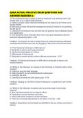 QABA ACTUAL PRACTICE EXAM QUESTIONS AND ANSWERS MARKED