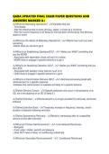 QABA UPDATED FINAL EXAM PAPER QUESTIONS AND ANSWERS MARKED