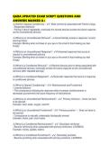 QABA UPDATED EXAM SCRIPT QUESTIONS AND ANSWERS MARKED 