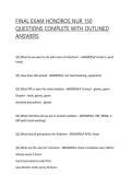 FINAL EXAM HONDROS NUR 150&vert;2026 &vert;QUESTIONS COMPLETE WITH OUTLINED ANSWERS