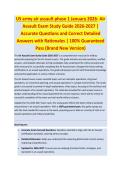 US Army Air Assault Phase 1 January 2026 - AIR ASSAULT EXAM STUDY GUIDE ACCURATE QUESTIONS AND CORRECT DETAILED ANSWERS WITH RATIONALES &vert;&vert; 100&percnt; GUARANTEED PASS <BRAND NEW VERSION>