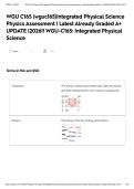 WGU C165 &lpar;wguc165&rpar;Integrated Physical Science Physics Assessment &vert; Latest Already Graded A&plus; UPDATE &vert;2026&excl;&excl; WGU-C165&colon; Integrated Physical Science