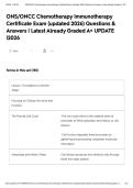 ONS&sol;ONCC Chemotherapy Immunotherapy Certificate Exam &lpar;updated 2026&rpar; Questions & Answers &vert; Latest Already Graded A&plus; UPDATE &vert;2026