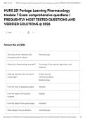 NURS 251 Portage Learning Pharmacology Module 7 Exam comprehensive questions &vert; FREQUENTLY MOST TESTED QUESTIONS AND VERIFIED SOLUTIONS &commat; 2026