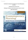 Test Bank For Contemporary Nursing Issues&comma; Trends&comma; &Management 9th Edition By Barbara Cherry&comma; Susan R&period; Jacob &vert;All Chapters &lpar;1-28&rpar; &vert; Grade A&plus; Assured &vert;ISBN 9780323824293