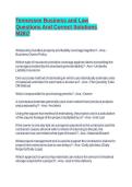 Tennessee Business and Law Questions And Correct Solutions M267