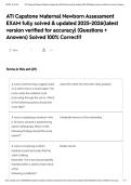 ATI Capstone Maternal Newborn Assessment EXAM fully solved & updated 2025-2026&lpar;latest version verified for accuracy&rpar; &lpar;Questions &plus; Answers&rpar; Solved 100&percnt; Correct&excl;&excl;