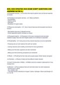 BIOL 2030 UPDATED 2026 EXAM SCRIPT QUESTIONS AND ANSWERS RATED A&plus;