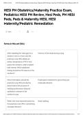 HESI PN Obstetrics&sol;Maternity Practice Exam&comma; Pediatrics HESI PN Review&comma; Hesi Peds&comma; PN HESI Peds&comma; Peds & Maternity HESI&comma; HESI Maternity&sol;Pediatric Remediation
