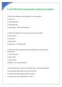 C of Q 310T Prep Exam questions with precise solutions