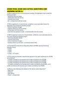 AFSRB FINAL EXAM 2026 ACTUAL QUESTIONS AND ANSWERS RATED 