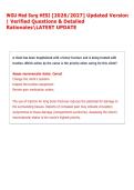 WGU Med Surg HESI &lbrack;2026&sol;2027&rsqb; Updated Version  &vert; Verified Questions & Detailed  RationalesLATEST UPDATE WGU Med Surg HESI &lbrack;2026&sol;2027&rsqb; Updated Version  &vert; Verified Questions & Detailed  RationalesLATEST UPDATE 