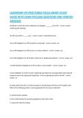 LEADERSHIP ATI PROCTORED FOCUS SMART STUDY GUIDE WITH EXAM-FOCUSED QUESTIONS AND VERIFIED ANSWERS
