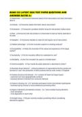 BUAD 332 LATEST 2026 TEST PAPER QUESTIONS AND ANSWERS RATED
