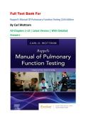 Full Test Bank For Ruppel's Manual Of Pulmonary Function Testing 12th Edition By Carl Mottram All Chapters 1-13 &vert; Latest Version &vert; With Detailed Answers 