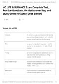 NC LIFE INSURANCE Exam Complete Test &comma; Practice Questions&comma; Verified Answer Key&comma; and Study Guide for &lpar;Latest 2026 Edition&rpar;NC LIFE INSURANCE Exam Complete Test &comma; Practice Questions&comma; Verified Answer Key&comma; and Study Guide for &lpar;Latest 2026 Edition&rpar;NC LIFE INSUR