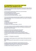 ATI FUNDAMENTALS EVALUATION EXAM 2026 QUESTIONS AND ANSWERS RATED