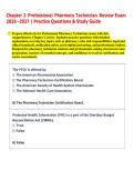 Professional Pharmacy Technician Review Exam  2026 -2027 &vert; Practice Questions & Study Guide 