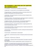 AQA ECONOMICS A CORE EXAM 2026 TEST QUESTIONS AND ANSWERS RATED