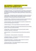 AQA ECONOMICS A COMPREHENSIVE 2026 EXAM QUESTIONS AND ANSWERS RATED