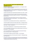 PPCT EVALUATION EXAM 2026 QUESTIONS AND ANSWERS RATED 