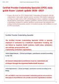 Certified Provider Credentialing Specialist &lpar;CPCS&rpar; study  guide Exam Latest update 2026 -2027  