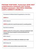 PTCB EXAM- STUDY GUIDE - Practice Exam 2026-2027  comprehensive questions and verified  detailed solutions &lpar; MULTIPLE CHOICES&rpar;  &vert;100&percnt; CORRECT&excl;&excl;&vert;SCORE A&plus; 