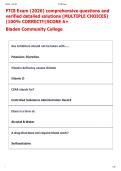 PTCB Exam &lpar;2026&rpar; comprehensive questions and  verified detailed solutions &lpar;MULTIPLE CHOICES&rpar;  &vert;100&percnt; CORRECT&excl;&excl;&vert;SCORE A&plus;  Bladen Community College  