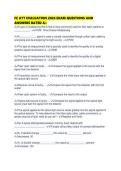 FC ATT EVALUATION 2026 EXAM QUESTIONS AND ANSWERS RATED