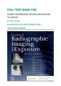 FULL TEST BANK FOR FAUBER'S RADIOGRAPHIC IMAGING AND EXPOSURE 7TH EDITION BY TERRI L&period; FAUBER ALL CHAPTERS 1-10 &vert; LATEST VERSION &lpar; 2026 &rpar; &vert;WITH DETAILED ANSWERS 