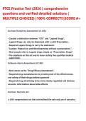 PTCE Practice Test &lpar;2026 &rpar; comprehensive  questions and verified detailed solutions &lpar;  MULTIPLE CHOICES&rpar; &vert;100&percnt; CORRECT&excl;&excl;&vert;SCORE A&plus;