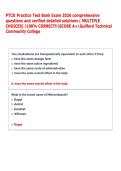 PTCB Practice Test Bank Exam 2026 comprehensive  questions and verified detailed solutions &lpar; MULTIPLE  CHOICES&rpar; &vert;100&percnt; CORRECT&excl;&excl;&vert;SCORE A&plus;Guilford Technical  Community College 