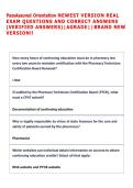 PassAssured Orientation NEWEST VERSION REAL  EXAM QUESTIONS AND CORRECT ANSWERS  &lpar;VERIFIED ANSWERS&rpar;&vert;AGRADE&vert;&vert;BRAND NEW  VERSION&excl;&excl; 