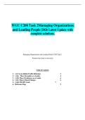WGU C200 Task 2Managing Organizations and Leading People &vert;2026 Latest Update with complete solutions&period;