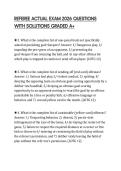 REFEREE ACTUAL EXAM 2026 QUESTIONS WITH SOLUTIONS GRADED A&plus;