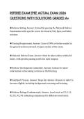 REFEREE EXAM EPEE ACTUAL EXAM 2026 QUESTIONS WITH SOLUTIONS GRADED A&plus;