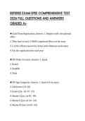 REFEREE EXAM EPEE COMPREHENSIVE TEST 2026 FULL QUESTIONS AND ANSWERS GRADED A&plus;