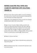REFEREE EXAM EPEE FINAL PAPER 2026 COMPLETE QUESTIONS WITH SOLUTIONS GRADED A&plus;