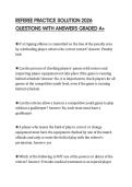 REFEREE PRACTICE SOLUTION 2026 QUESTIONS WITH ANSWERS GRADED A&plus;