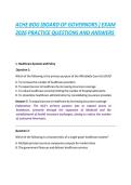 ACHE BOG &lpar;BOARD OF GOVERNORS &rpar; EXAM 2026 PRACTICE QUESTIONS AND ANSWERS 