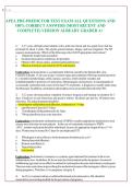 APEA PRE-PREDICTOR TEST EXAM ALL QUESTIONS AND 100- CORRECT ANSWERS &lpar;MOST RECENT AND COMPLETE&rpar; VERSION ALREADY GRADED A&plus; 