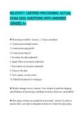 RELATIVITY CERTIFIED PROCESSING ACTUAL EXAM 2026 QUESTIONS WITH ANSWERS GRADED A&plus;