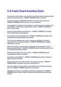 U&period;S Coast Guard Auxiliary Exam Questions and Answers Best rated A&plus; Guaranteed Success Latest Update