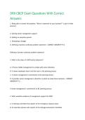 DRII CBCP Exam Questions With Correct Answers