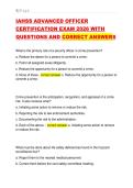 IAHSS ADVANCED OFFICER  CERTIFICATION EXAM 2026 WITH  QUESTIONS AND CORRECT ANSWERS 
