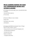 RELIAS LEARNING NURSING TEST EXAM 2026 COMPREHENSIVE REVIEW WITH ACCURATE ANSWERS