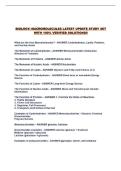 BIOLOGY&semi; MACROMOLECULES LATEST UPDATE STUDY SET WITH 100&percnt; VERIFIED SOLUTIONS&excl;&excl;