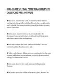 RERA EXAM 141 FINAL PAPER 2026 COMPLETE QUESTIONS AND ANSWERS