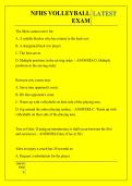 NFHS VOLLEYBALL EXAM QUESTIONS AND ANSWERS 2026
