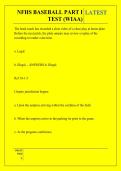 NFHS BASEBALL PART I TEST &lpar;WIAA&rpar; QUESTIONS AND ANSWERS 2026